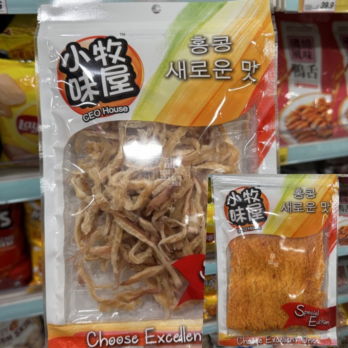 香港代购 进口食品小牧味屋 韩式风琴片/碳烧鱿鱼丝原味即食零食