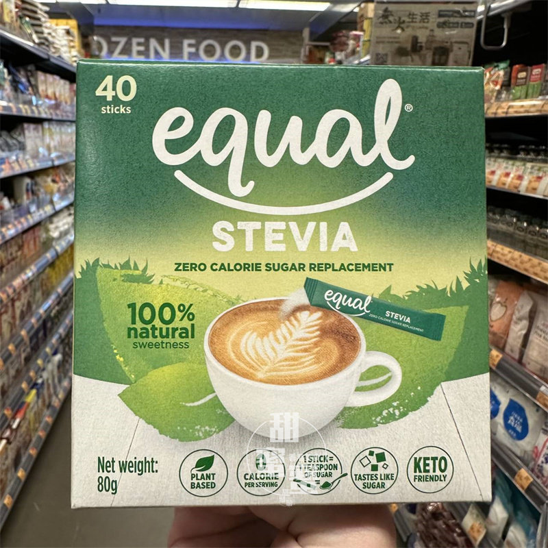 香港代购 EQUAL怡口 甜菊糖 咖啡奶茶代糖健康糖包 40小包