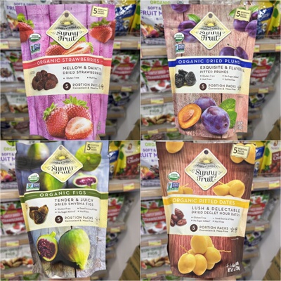 香港代购sunny fruit土耳其有机西梅/杏脯/椰枣/无花果干健康零食