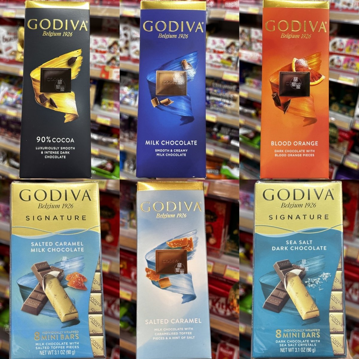 香港代购 进口 GODIVA歌帝梵巧克力90%72%海盐牛奶纯黑巧克力排块
