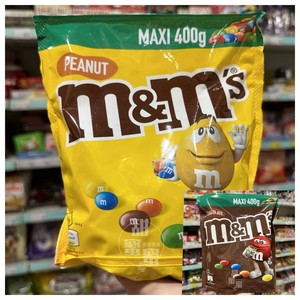 香港代购 M&Ms 花生/牛奶朱古力400g 巧克力豆 休闲零食