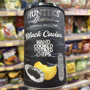 香港代购 进口HUNTERS GOURMET黑牌鱼子味手制薯片零食
