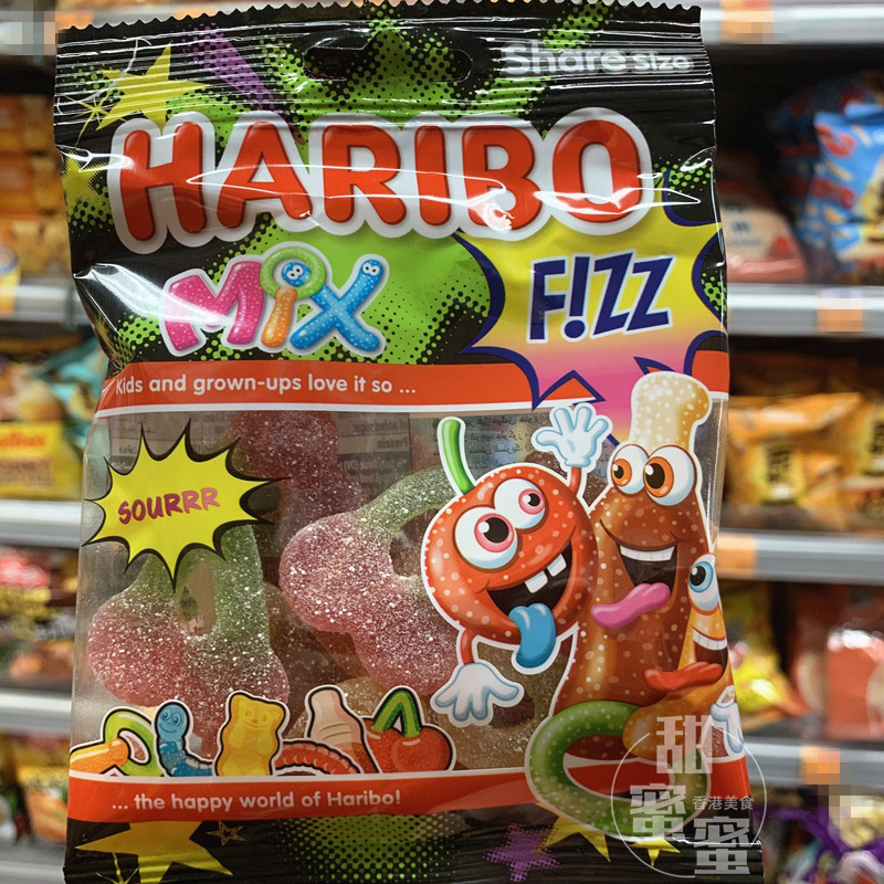 香港代购 haribo哈瑞宝酸沙什锦橡皮软糖 70g