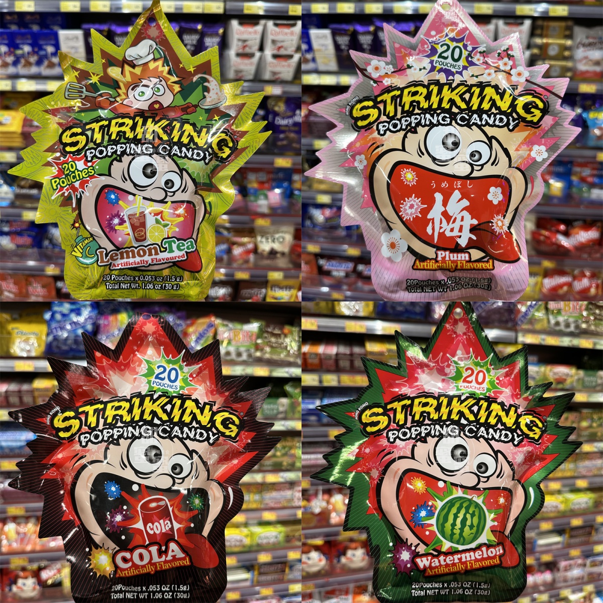香港代購 STRIKING索勁西瓜/可樂味爆炸跳跳糖80 90后懷舊零食30g
