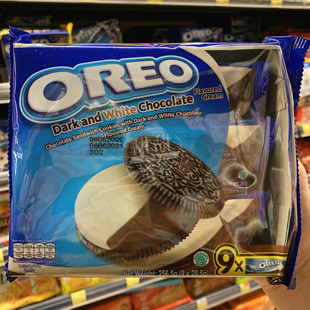 香港代购 进口OREO奥利奥黑白巧克力味夹心曲奇饼干28.5g×9小包