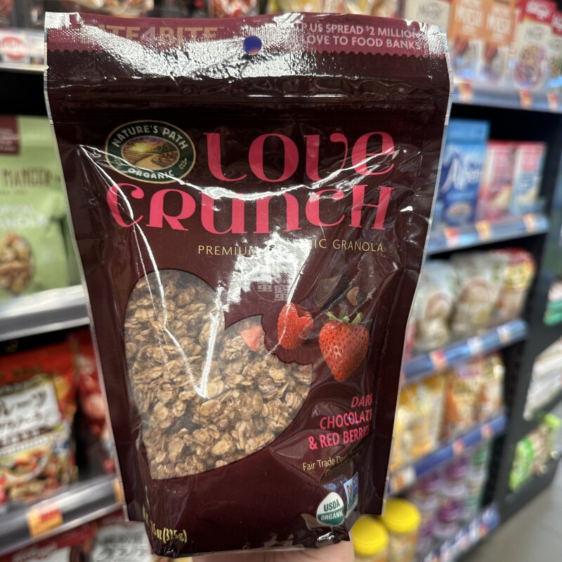 香港代购Nature's Path自然之路Love Crunch优质有机黑巧克力麦片