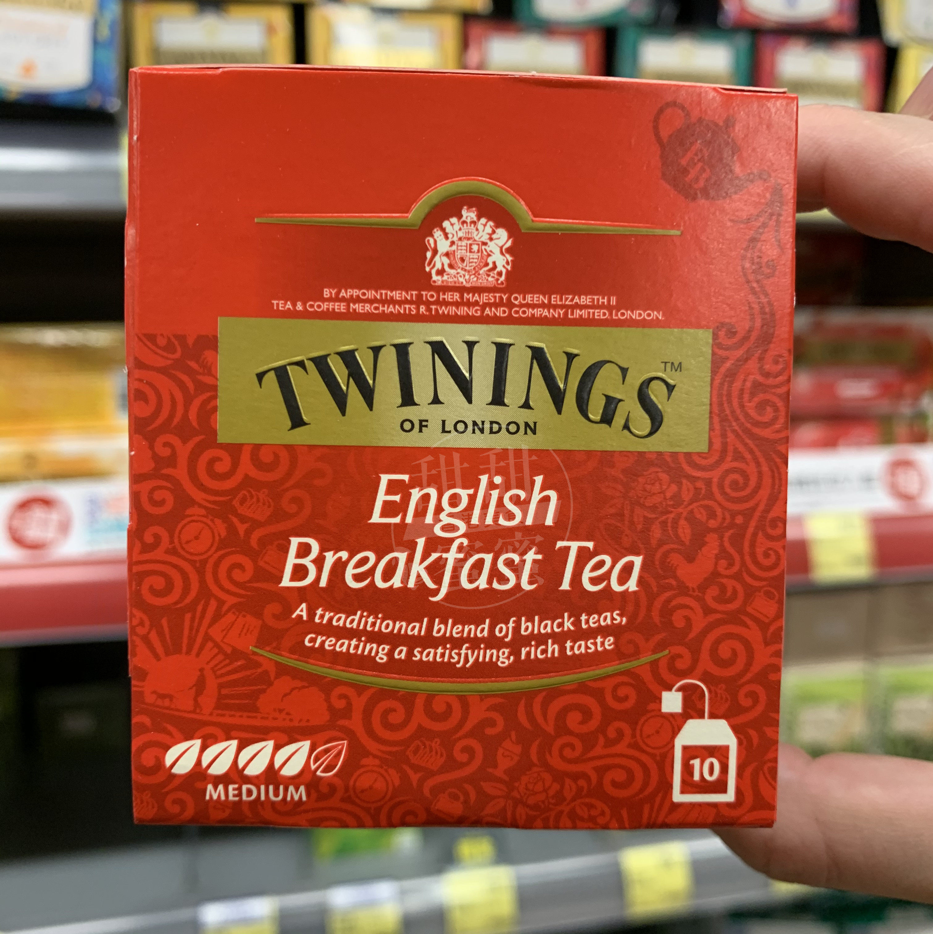 香港代购 英国进口Twinings川宁早餐红茶 茶包盒装10包 休闲饮品