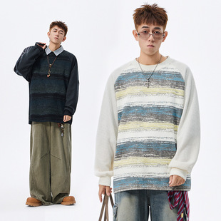 智快鱼曼哈顿港仔文艺男店铺法国公鸡男装2026新款痞帅单农卫衣男