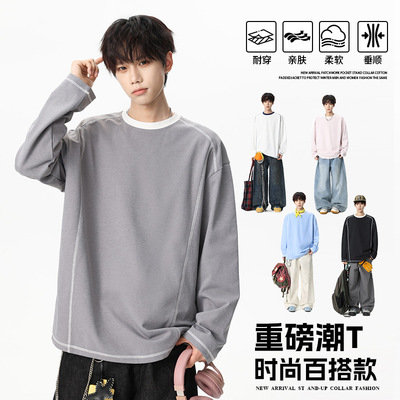 智快鱼男装官方旗舰店 港仔文艺男店铺1997邮政局t恤男款2026新款