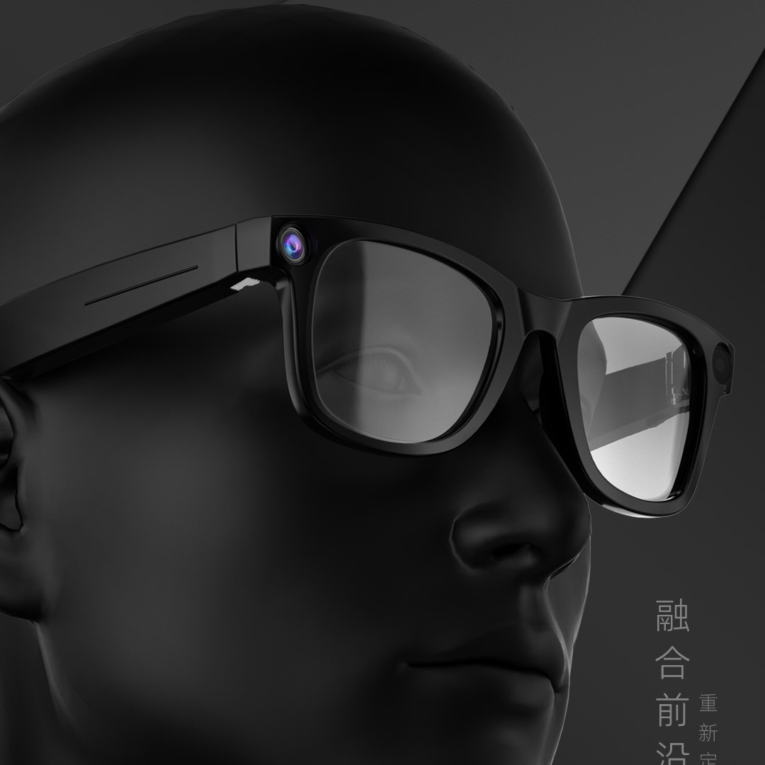 2025年G300蓝牙AI智能眼镜800W像素带拍照防抖墨镜听歌接听电话