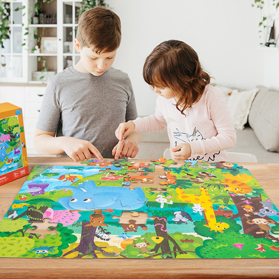 大号拼图100片场景3-4-5-6-7岁