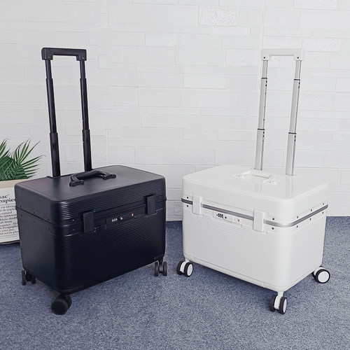 abs加pc万向轮上翻盖行李箱摄影