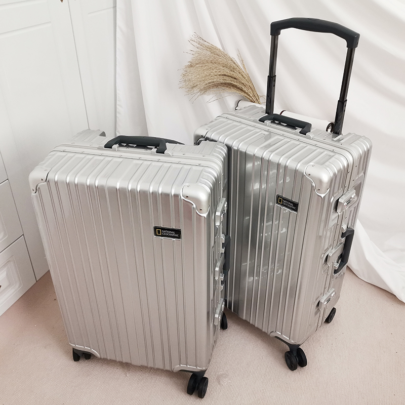 出口日本25寸拉杆箱铝框行李箱女pc密码旅行箱万向轮静音男皮箱子