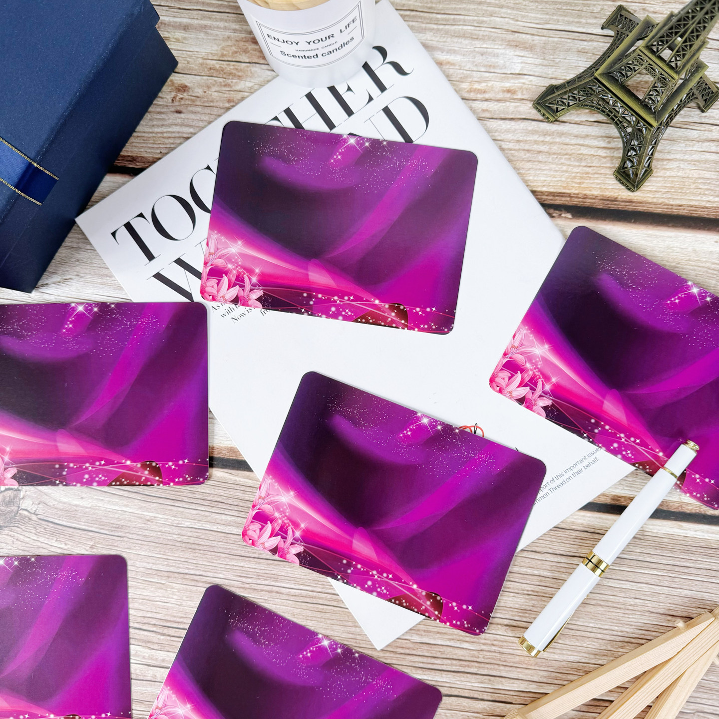 炫彩紫色手卡主持人活动演出司仪婚礼宣言舞台发言稿演讲台词卡