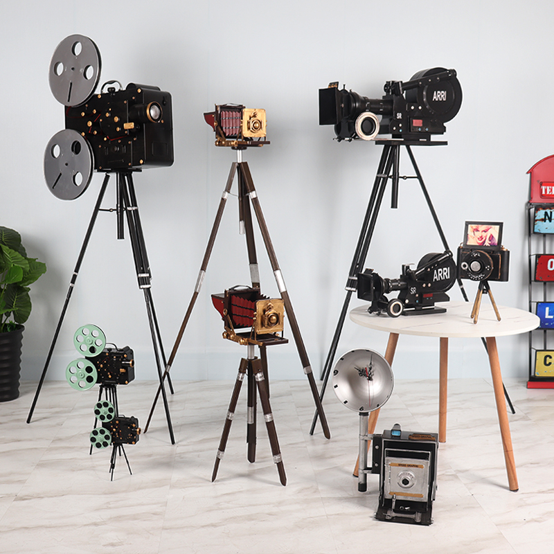 复古老式相机放映机摄影机模型摄影道具7080年代怀旧创意装饰摆件