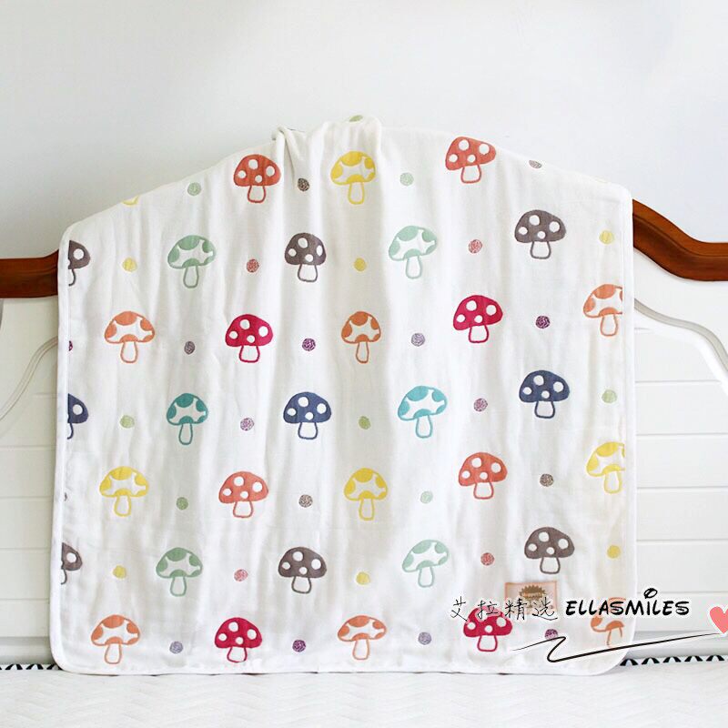 【现货】日本本土品牌六层纱布蘑菇被儿童被子婴幼儿盖毯日本制