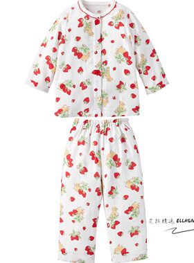 日本棉纱儿童居家服康贝春夏透气