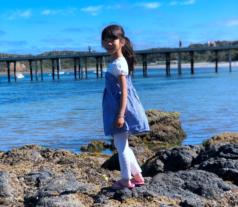 现货 st女童春夏新品 拼接款清爽轻快细小格格连衣裙公主裙子