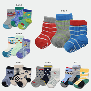 日本童袜超受欢迎 现货 男女宝宝童袜防滑防脱落袜子中筒袜