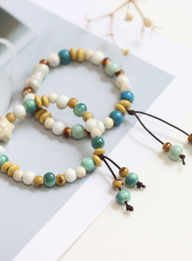 新中式小清新景德镇瓷手串手链