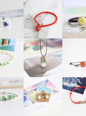 断款系列 小清新时尚流行手工陶瓷项链手链饰品小首饰礼物挂件