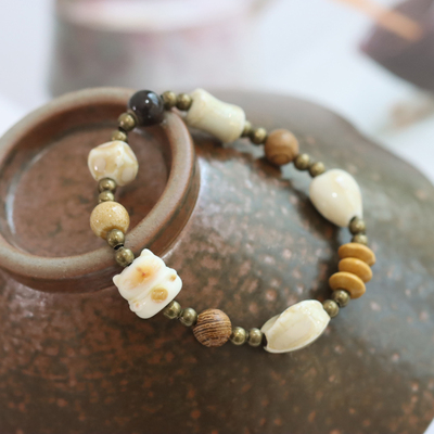 新中式景德镇陶瓷手串文艺招财猫