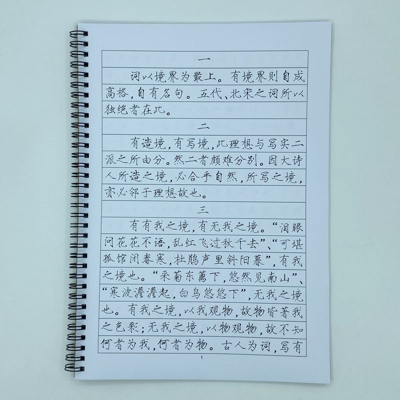 瘦金体人间词话钢笔字帖硬笔