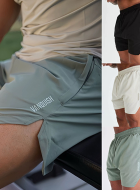 英国VANQUISH ESSENTINAL男士VQ运动健身带三角内衬速干四分短裤