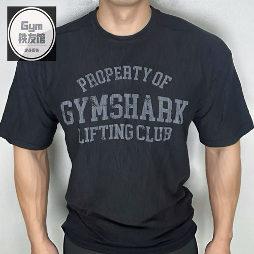 GYMSHARK LIGHTWEIGHT竹节棉短袖男士运动休闲透气宽松舒适棉t恤