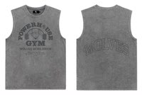 Darcsport collaboration Powerhouse washed-out men's sports and fitness loose vest cotton sleeveless T-shirt thumbnail 2