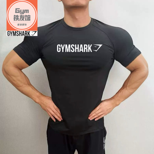 GYMSHARK APOLLO劲夫同款短袖男美式健身运动修身弹性棉质半袖