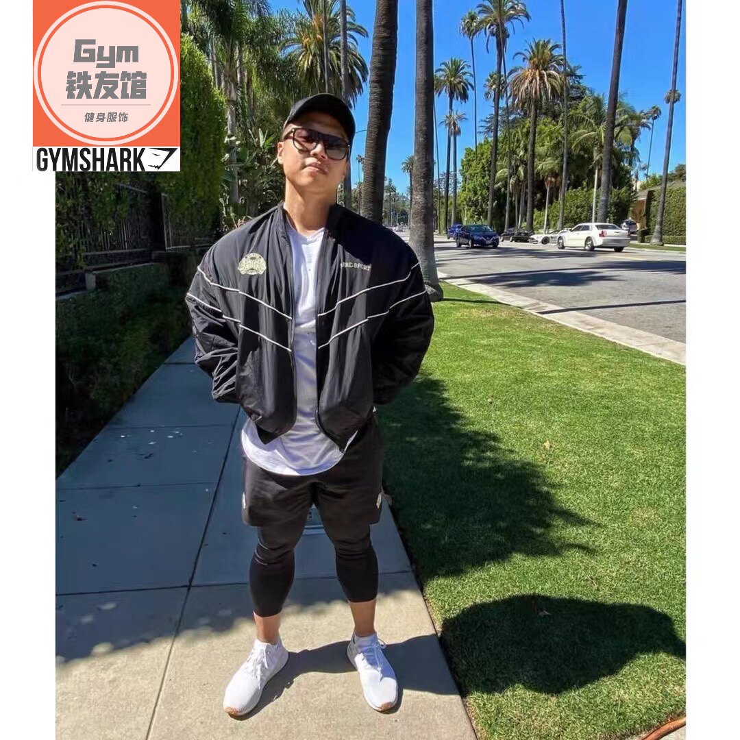 精品DARCSPORT狼头飞行夹克外套男女美式运动宽松刺绣速干防风衣