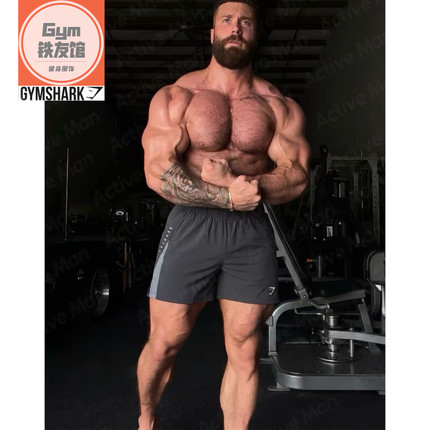 C宝同款GYMSHARK SPORT2.0速干字母标短裤男士运动健身透气四分裤