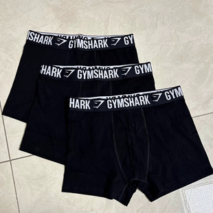 briefs男子运动休闲亲肤弹性棉平角内裤 Boxer GYMSHARK 三条装