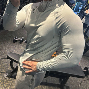 显身材立领长袖 王炸GYMSHARK APEX男¼拉链秋冬运动休闲无缝修身