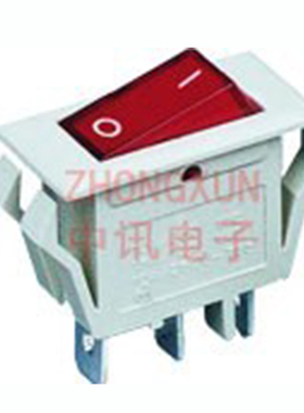 【中讯】船型开关KCD3-B2A-102N带灯银触点电源电热30A白色定做款