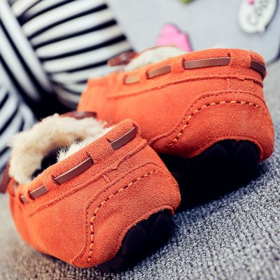 羊皮毛一体豆豆鞋雪地棉靴驾车