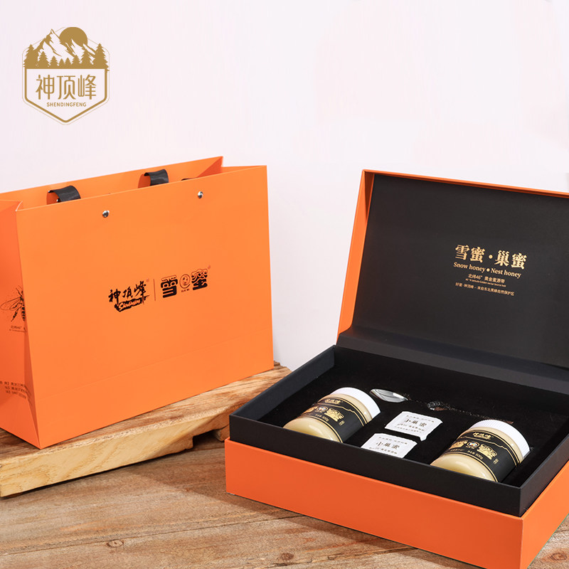 神顶峰 东北黑蜂椴树蜜结晶蜜自然成熟黑蜂保护区蜂蜜礼盒1060克