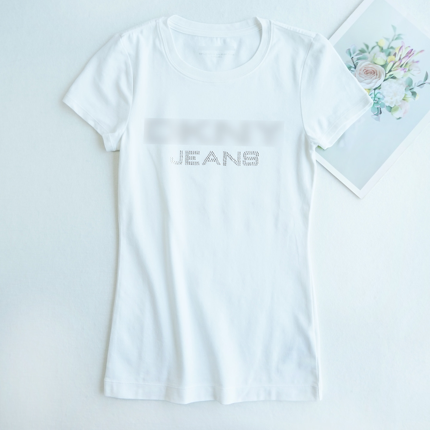 殴单小瑕疵纯棉女士修身上衣休闲圆领字母短袖T恤中长款夏季T386