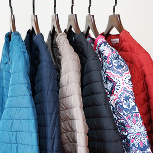 外套8220秋冬季 女装 棉袄黑色 棉衣大码 精致优雅女士圆领薄棉服短款