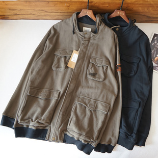 厚外套加大码 牛货 春秋男士 工装 1202 纯棉宽松上衣多口袋夹克男装
