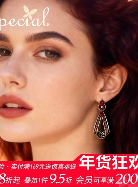 SPECIAL复古气质耳环长款耳饰耳钉无耳洞耳夹轻奢气质2026新礼物
