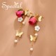 SPECIAL欧美轻奢珍珠森系花朵蝴蝶流苏耳钉耳环耳饰女2026年新款