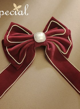 SPECIAL欧美复古个性手工蝴蝶结头饰发饰发夹女弹簧夹2026年礼物