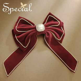手工蝴蝶结头饰发饰发夹女弹簧夹2026年礼物 SPECIAL欧美复古个性