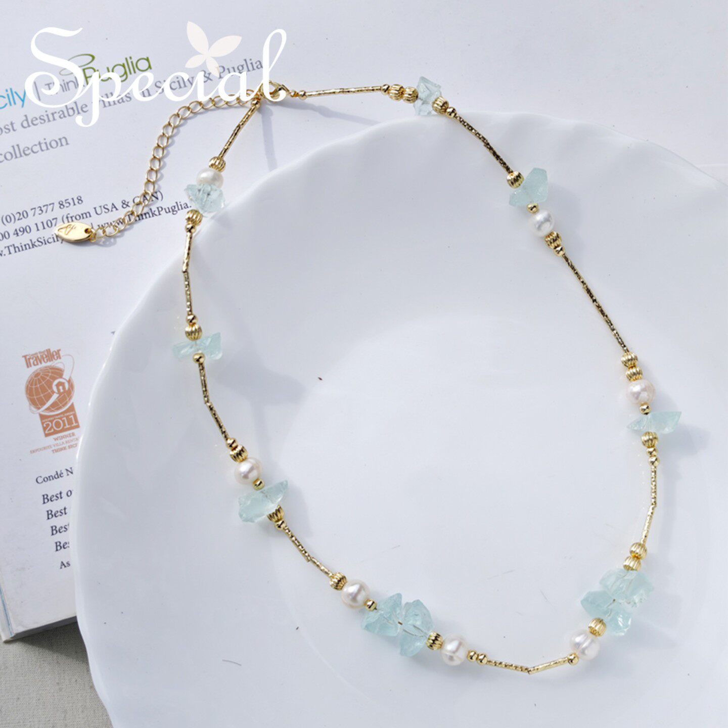 SPECIAL欧美淡水珍珠项链长链锁骨链轻奢个性配饰套装2026年新款