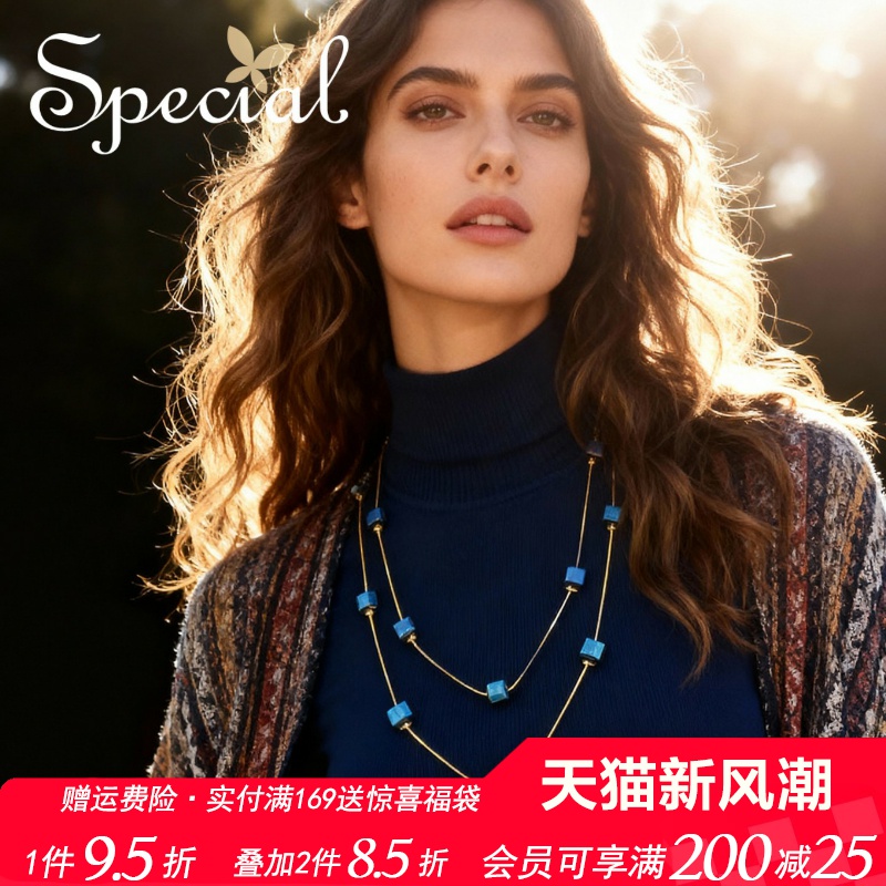 SPECIAL欧美复古双层叠戴项链