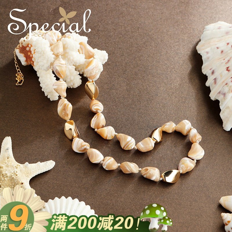 Special 欧美天然贝壳海螺项链锁骨链衬肤显瘦风卷云舒2020新款潮