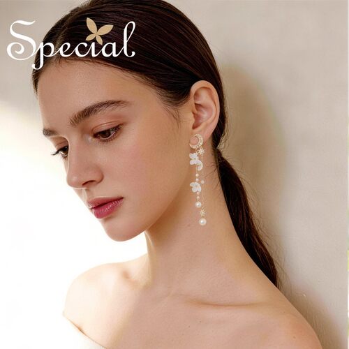 special长款流苏耳饰圆脸显瘦女
