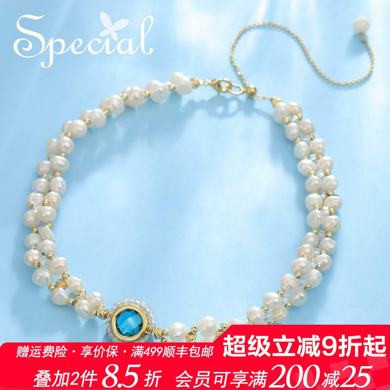 SPECIAL淡水珍珠颈链锁骨链女款